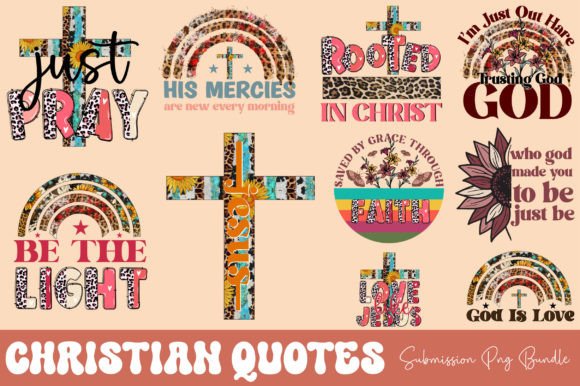 Christian Quotes Submission Png Bundle & Crafts