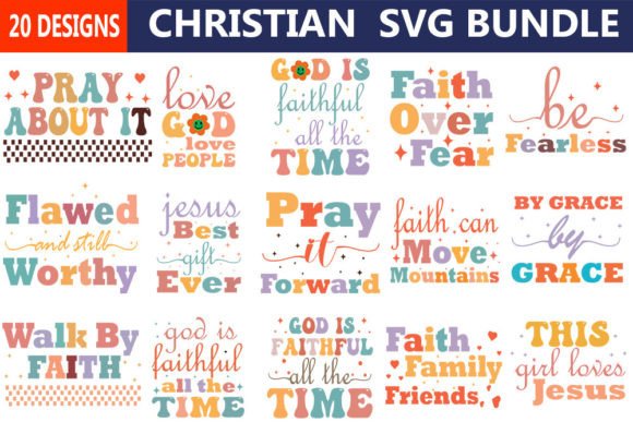 Christian Retro Svg Bundle and Crafts