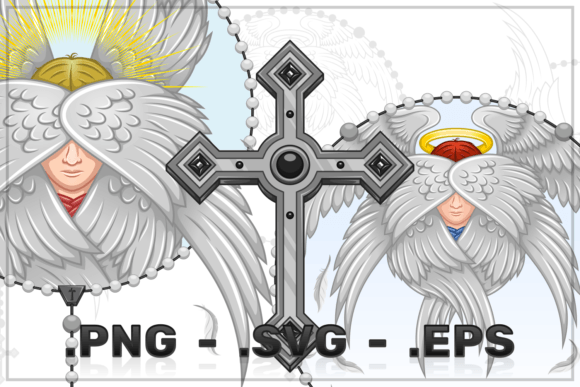 Christian Seraphim with Rosary Illustrations