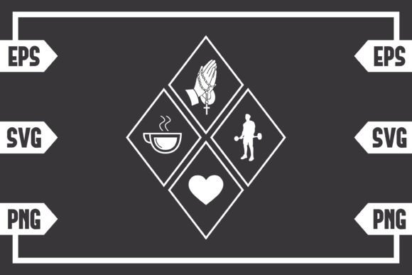 Coffee Jesus Heart and Fitness Crafts