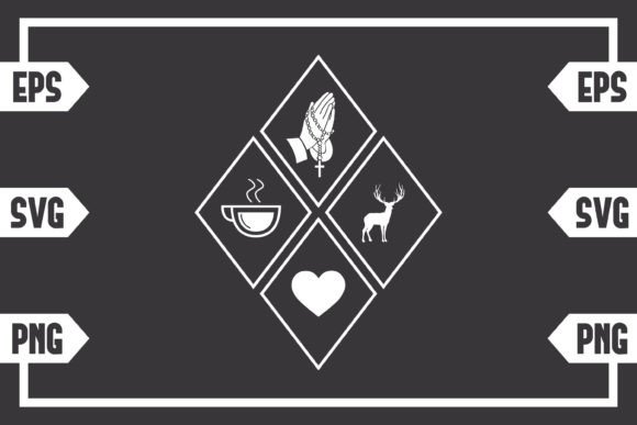 Coffee Jesus Heart and Hunting Deer