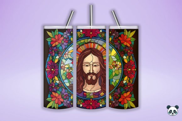 Jesus and Flowers Skinny Tumbler Wraps Crafts