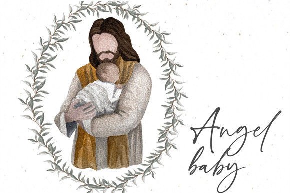 Jesus Christ Holding Baby, Illustrations