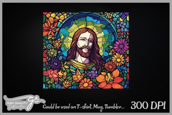 Jesus Stained Glass Background and Backgrounds