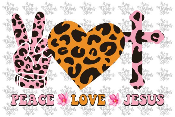 Peace,Love,Jesus Jesus Sublimation SVG for Crafts